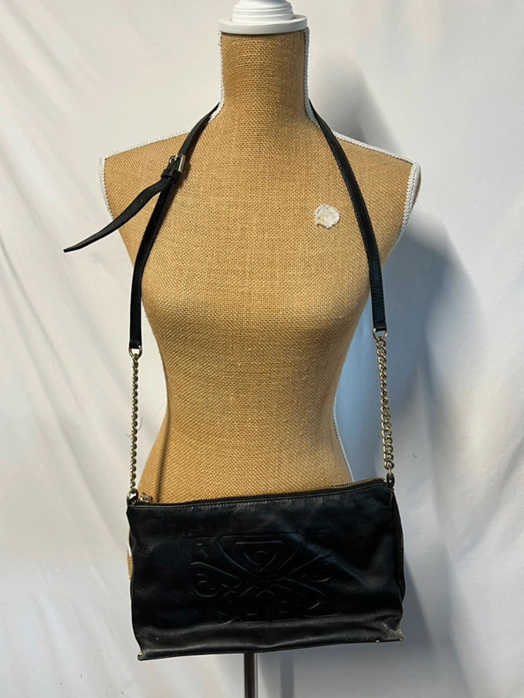 Vintage Biba | Black Leather Handbag/Shoulderbag | 100% Leather