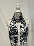Vintage Zebra Pattern Ladies Scarf