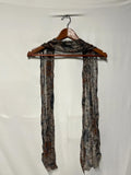 Vintage Ladies Scarf | Brown Paisley