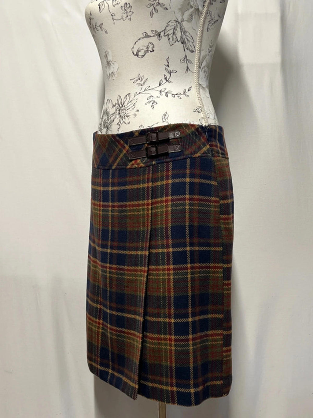 Vintage Country Rose Check Skirt | Size 12 |  Good Condition