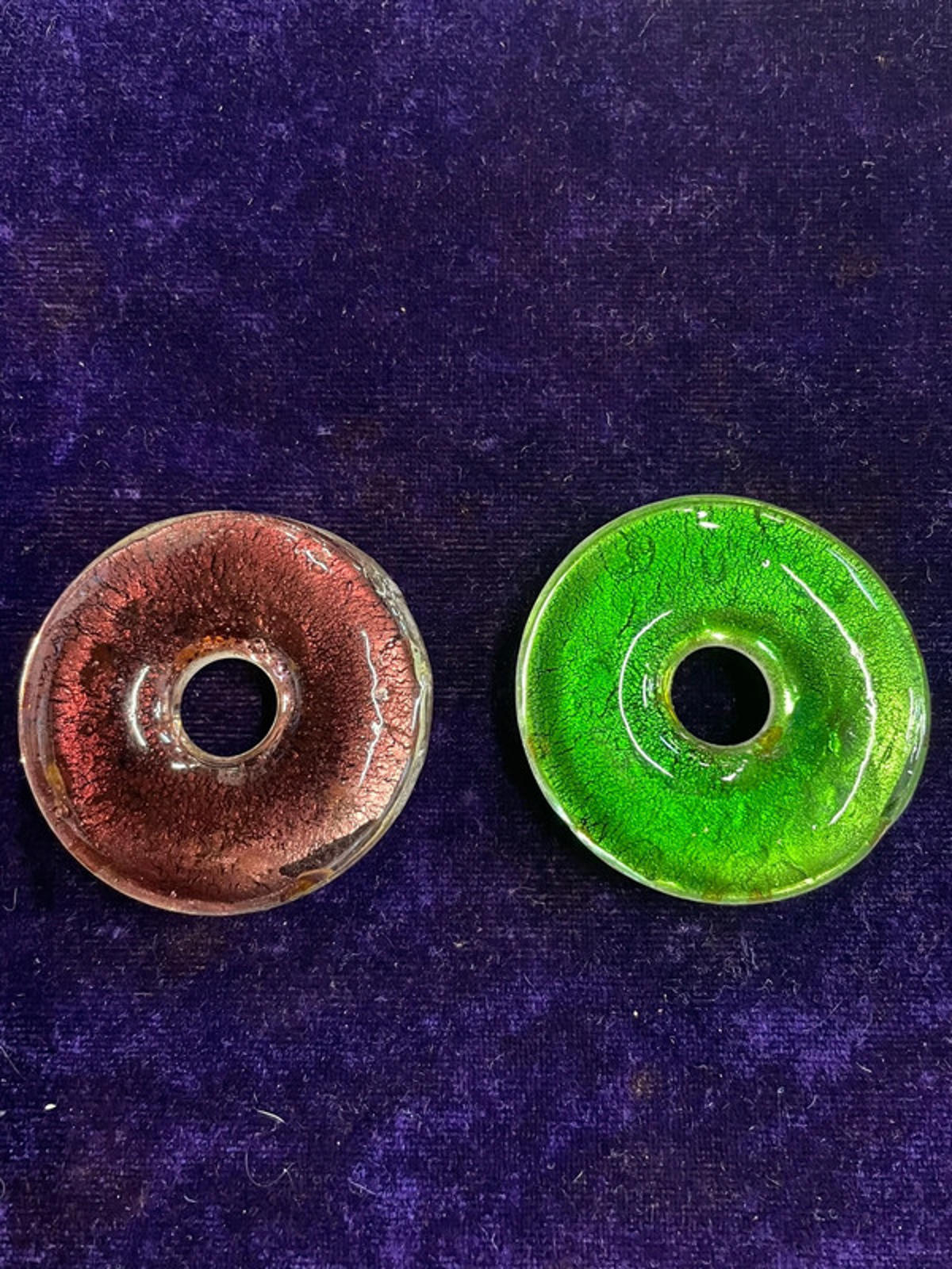 Round Glass Ornaments | Set of 2 | Decorative