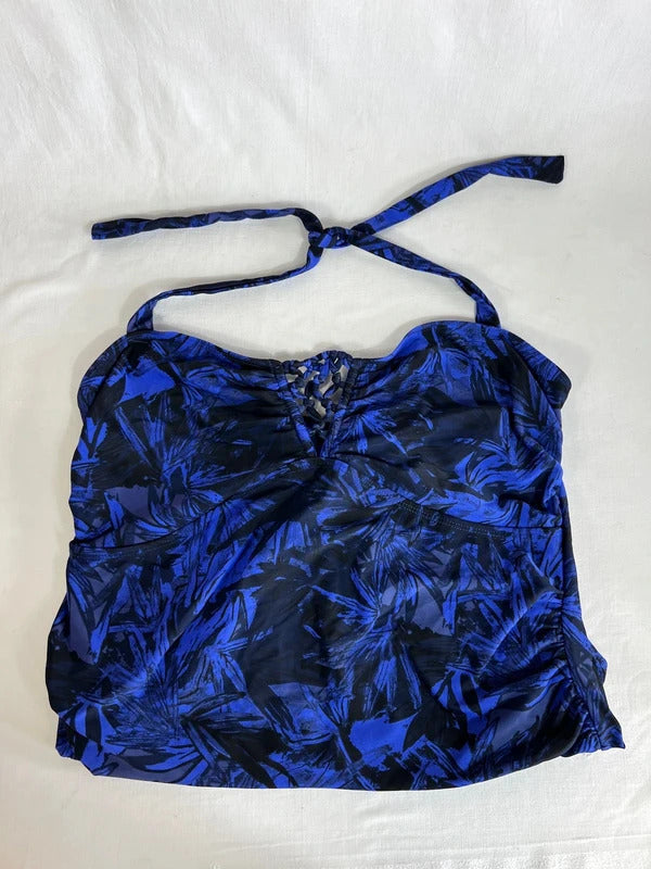 Yours | Size 22 | Black and blue swimsuit