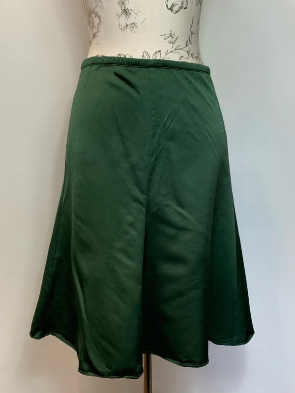 Emporio Armani | 12 / M | Green Satin Knee length skirt