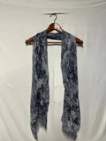 Vintage Ladies Scarf | Blue Floral | Viscose