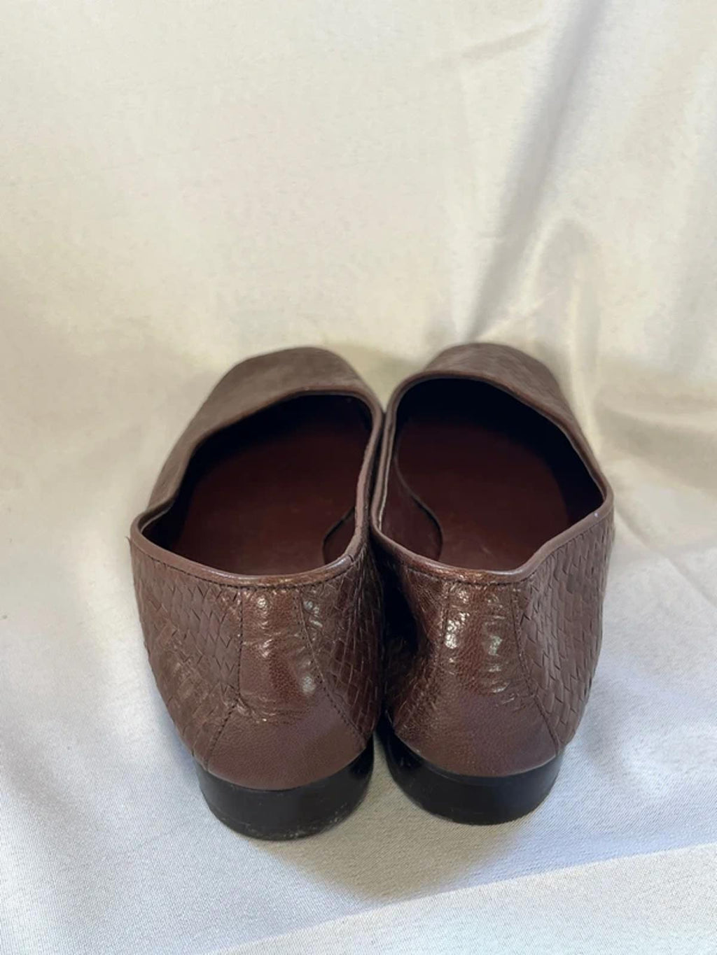 Marcello Paci | 5 | Brown Leather Woven Ballerina Slip Ons