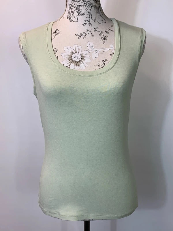 Linea | Size M | Light green vest top | Viscose/Elastane