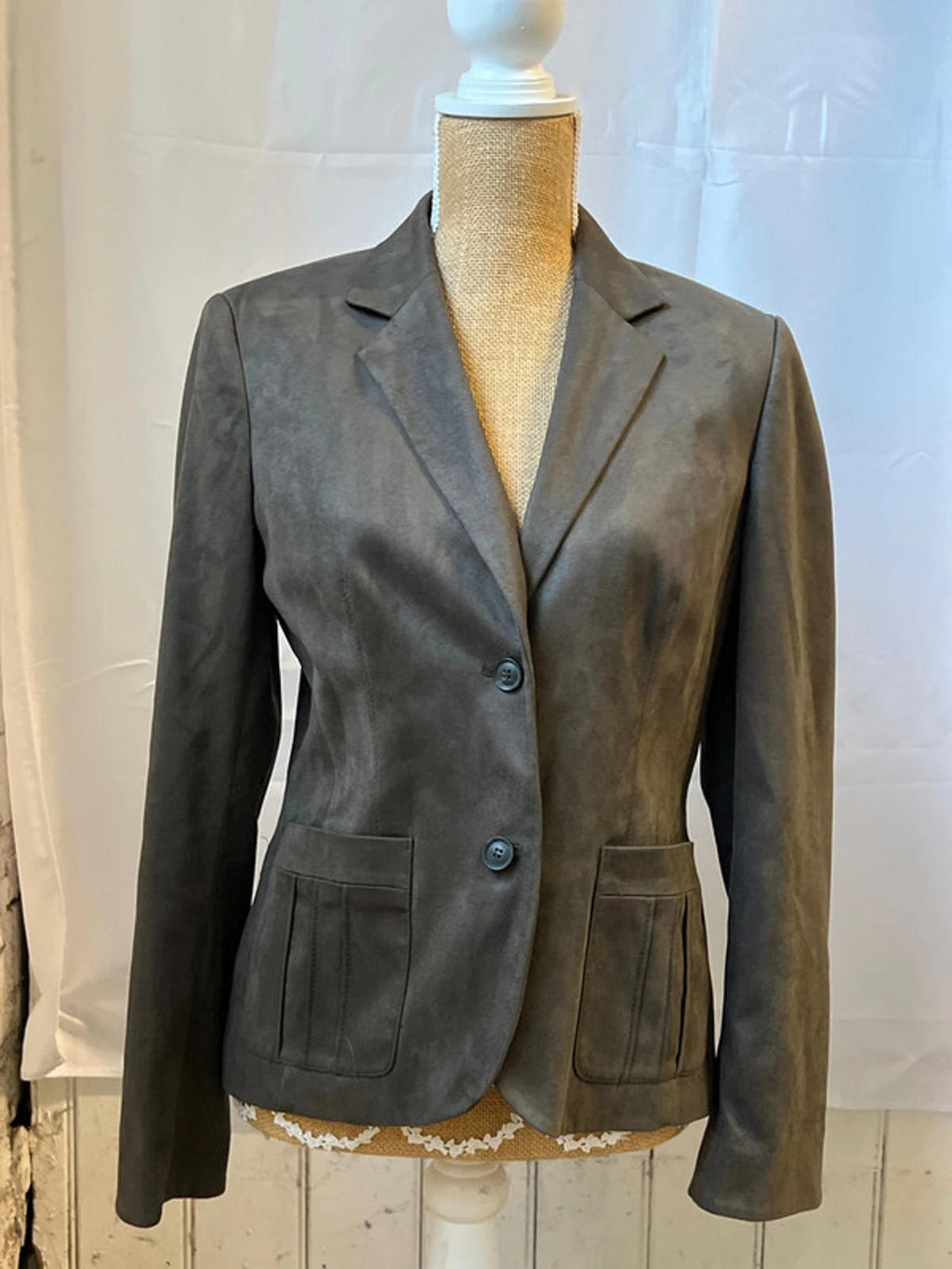 Next | Size 10 | Khaki | Suede style blazer |
