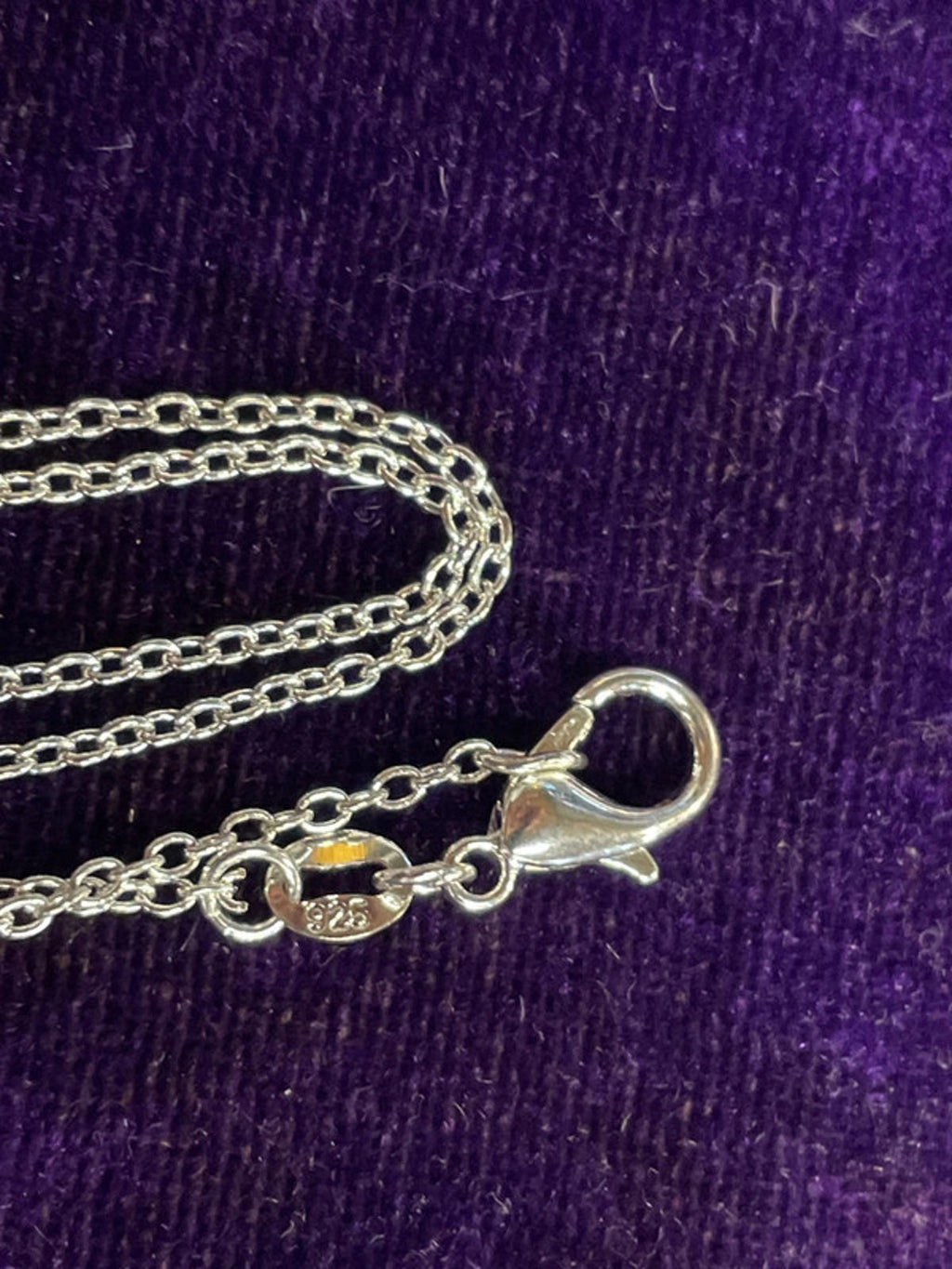Silver Chain Necklace | Amethyst Stone Pendant