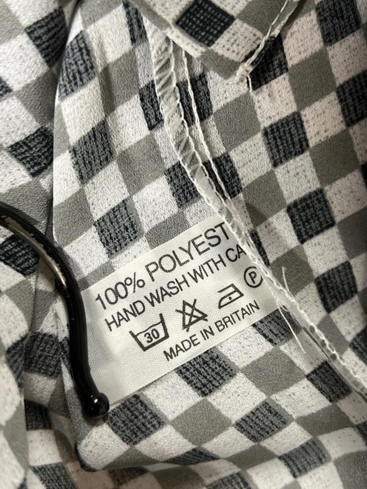 Elena | 20 | Y2k Monochrome sheer checkered print T-Shirt | Polyester