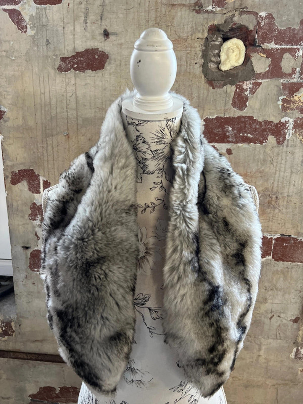 Grey Faux Fur Trim Replacement