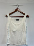 Femme | 12 | Layered-style cream/white vest top | Viscose/Elastane