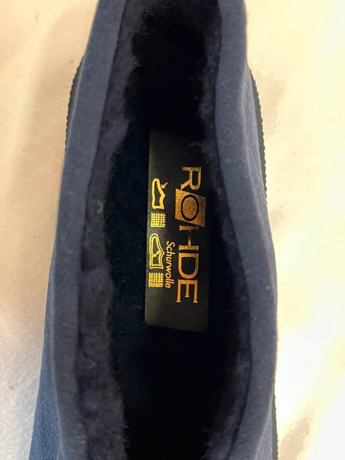 Vintage Rohde Navy Moccasins/Slippers | Size 4 | Brand New
