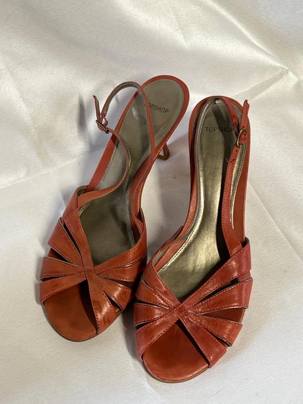 Vintage TopShop | Red Sandal Heels | 6