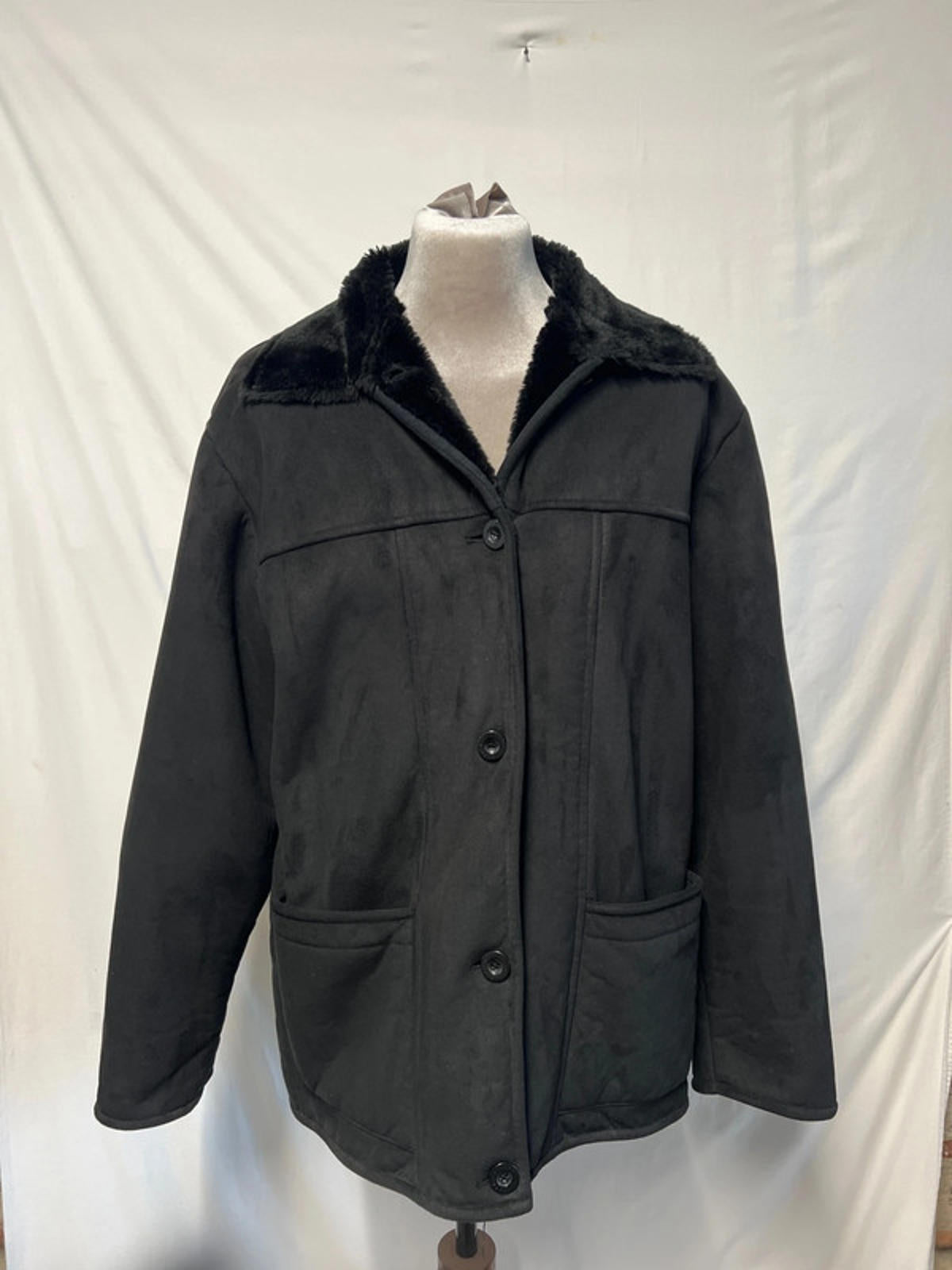 JBC Collection | Black Faux Fur Coat