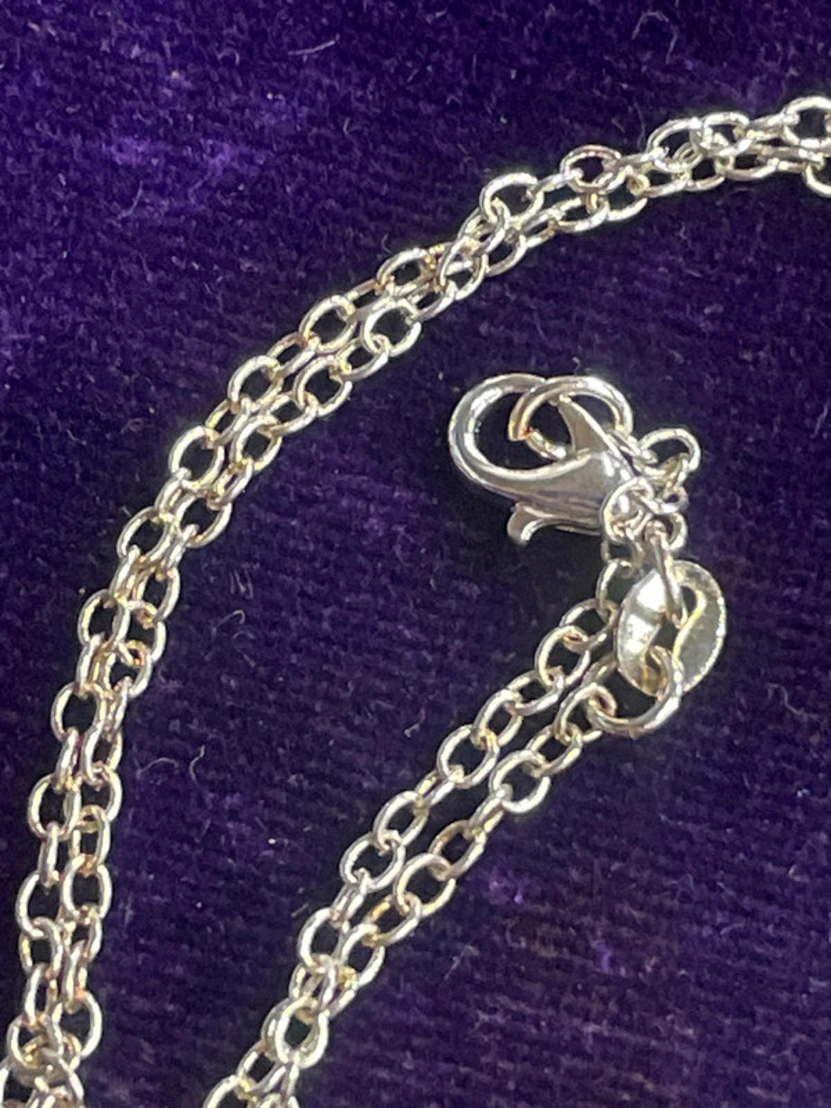 Next | 925 Silver Necklace | Cubic Zirconia Pendant | 26cm