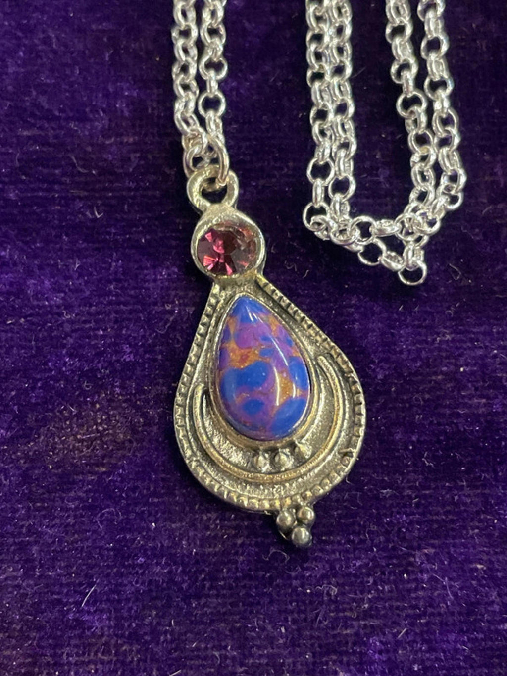 925 Sterling Silver Necklace | Amethyst &amp; Gemstone Pendant