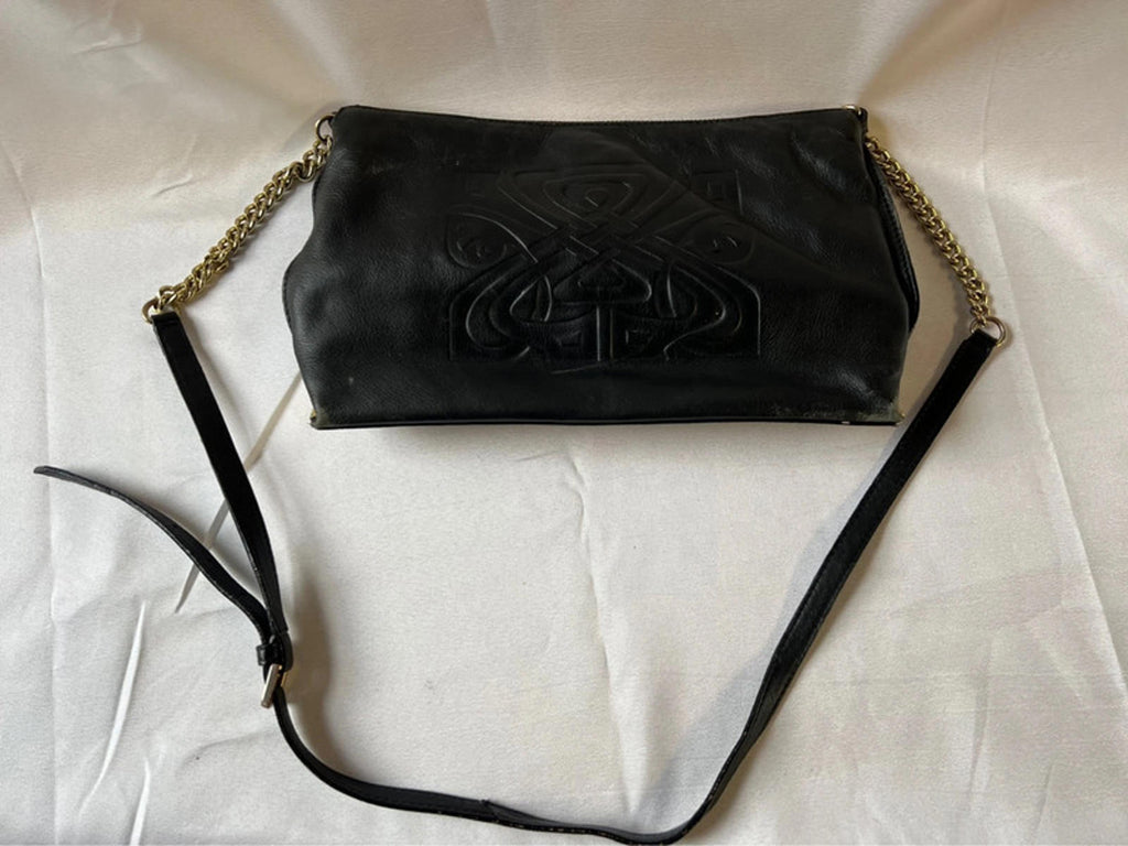 Vintage Biba | Black Leather Handbag/Shoulderbag | 100% Leather
