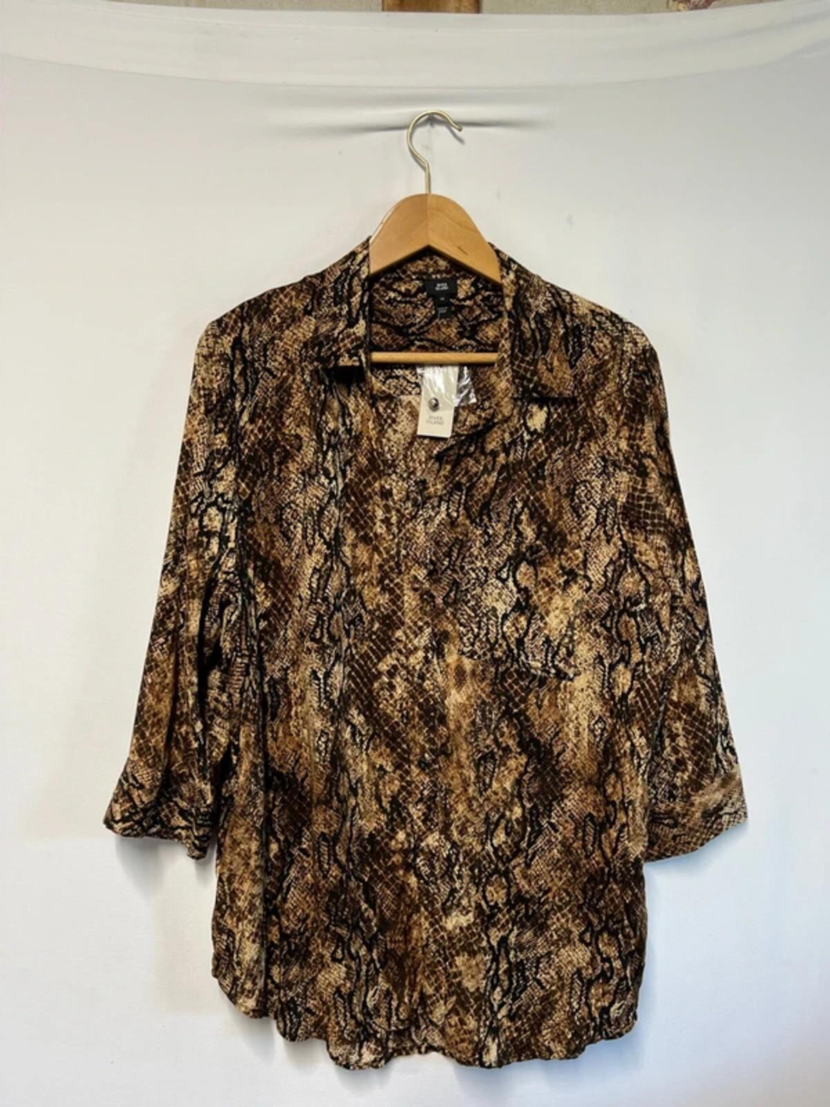 River Island | 14 | Snakeprint Blouse/Shirt | New With Tags