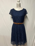 F&F | 14 | Navy Blue Lace Dress | Nylon/Polyester