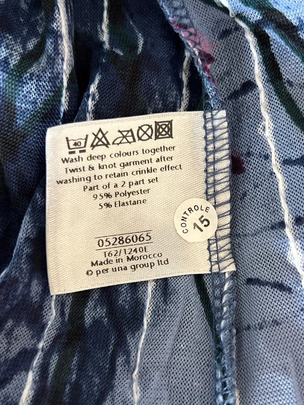 Per Una | Size 16 | Navy floral crinkle style cami