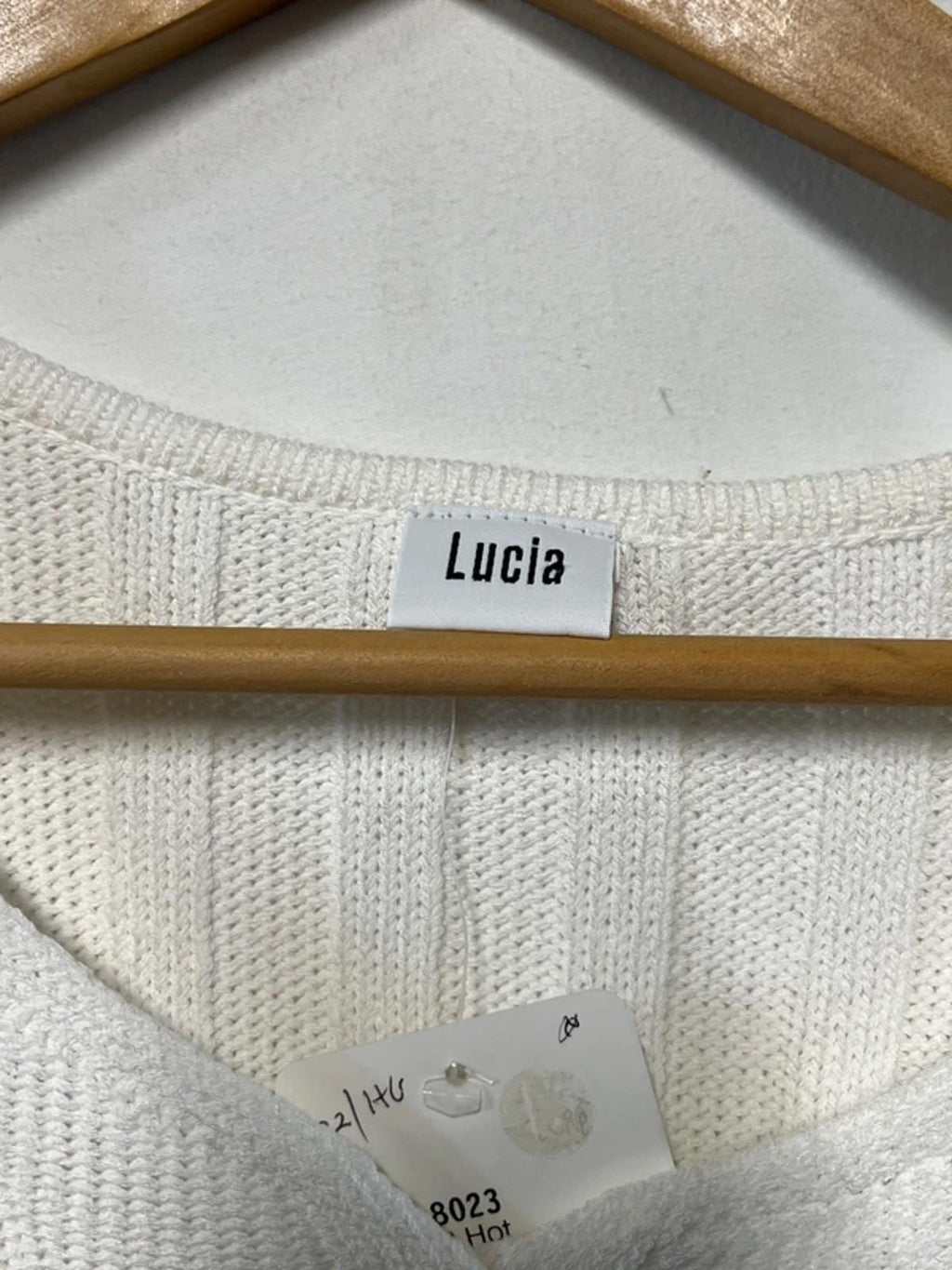 Lucia | 16 | White Knitted Style Vest Top