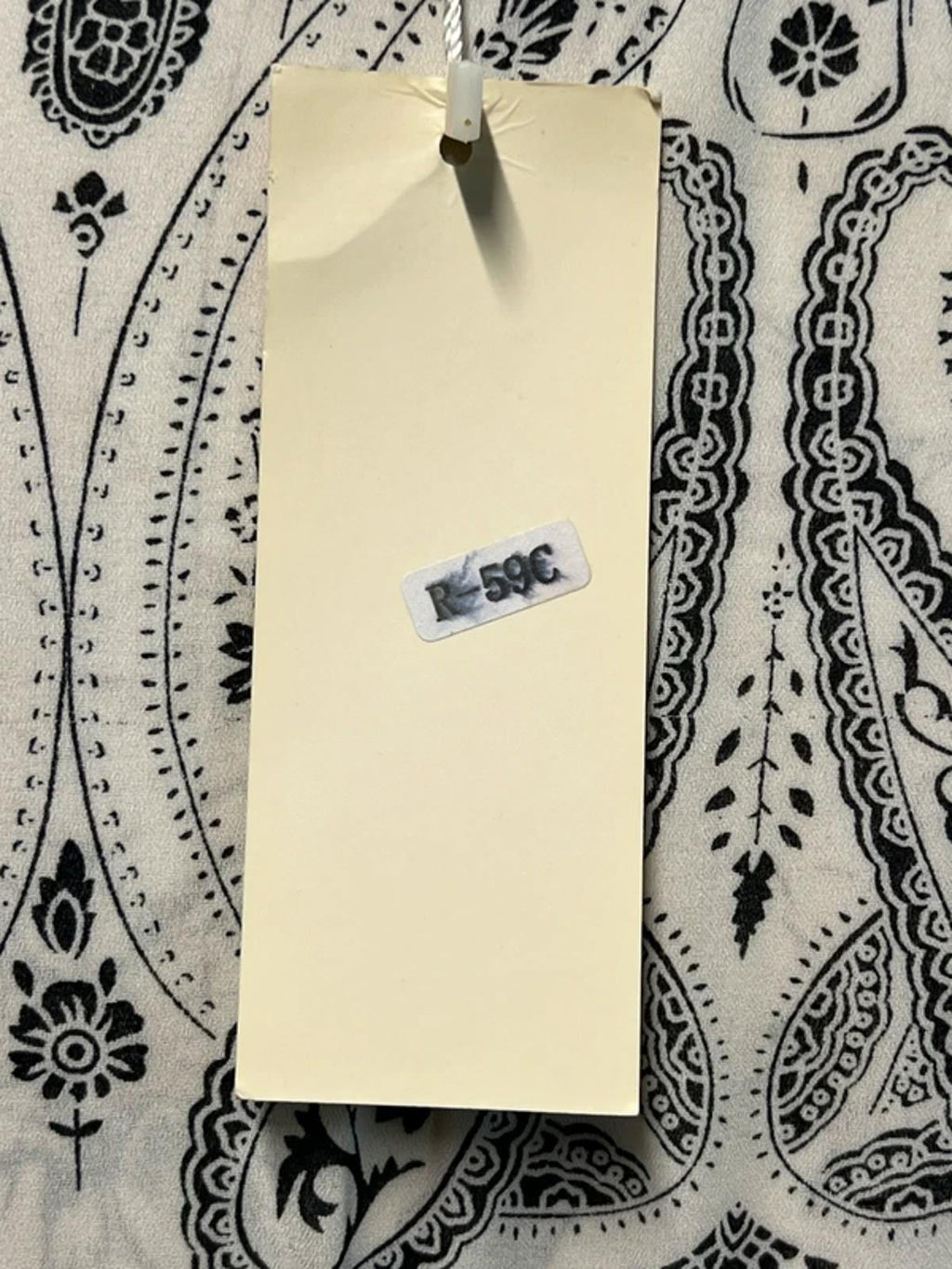 TU | XL | Black And White Paisley Caftan Dress