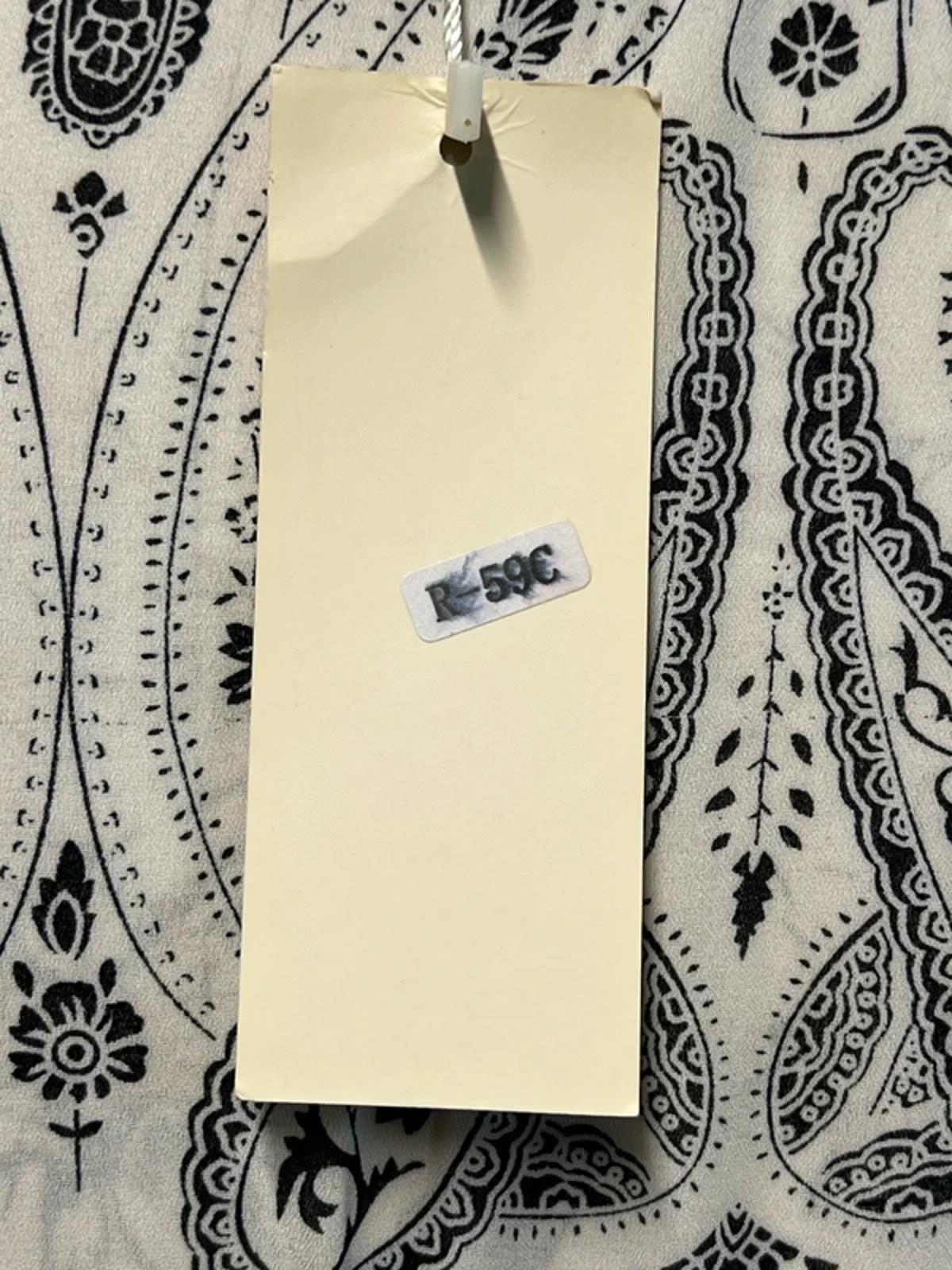 TU | XL | Black And White Paisley Caftan Dress
