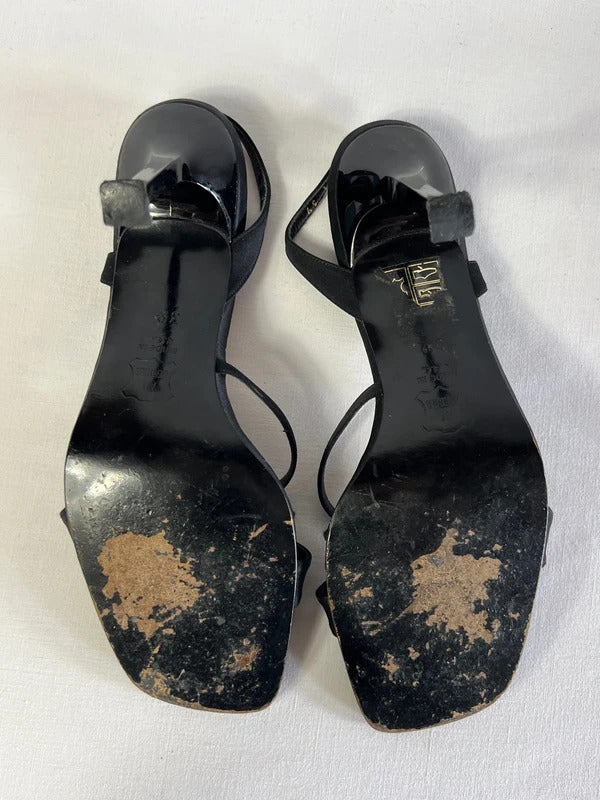 Gene Sutcliffe | Size 6 | Black Y2K Classic floral heels