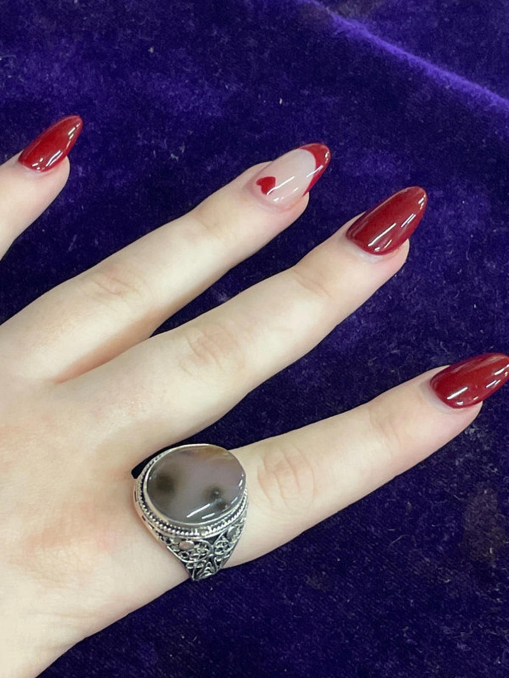 Silver and Chalcedony ring