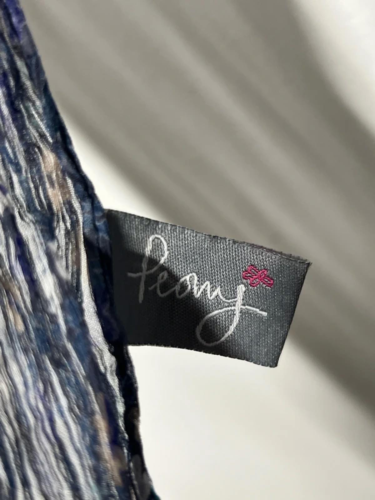 Vintage Peony Ladies Scarf | Blue Floral