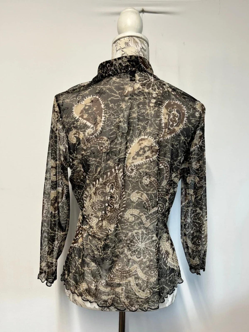 Vintage Mexx | L | Brown Patterned Shirt | Polyester