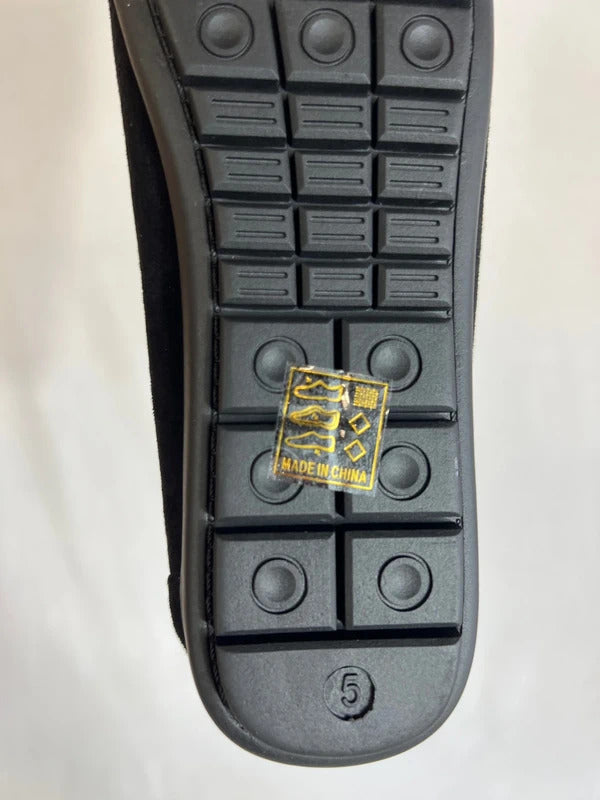 Kelsi | Size 5 | Classic black loafers with gold tone buckle