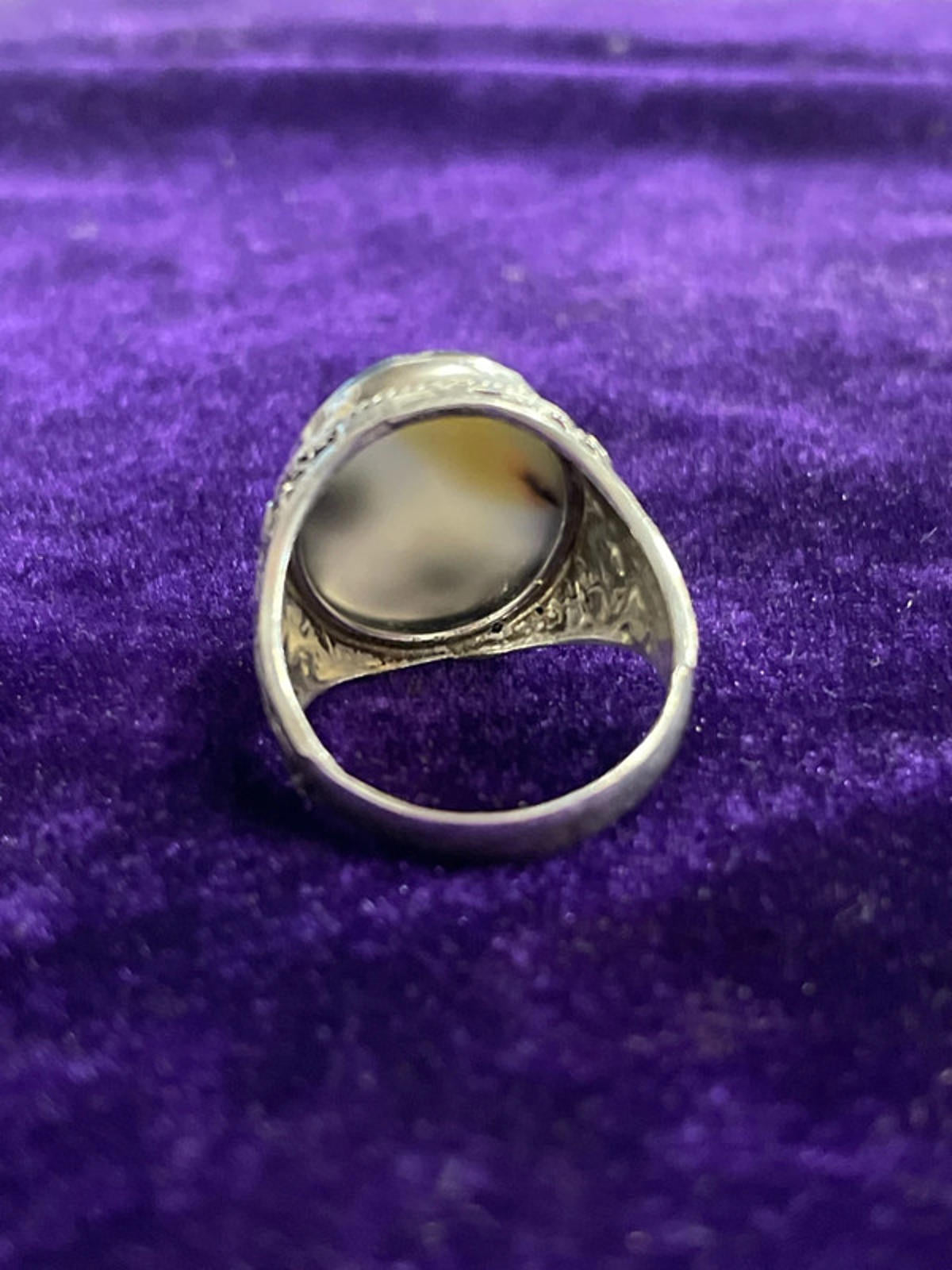 Silver and Chalcedony ring