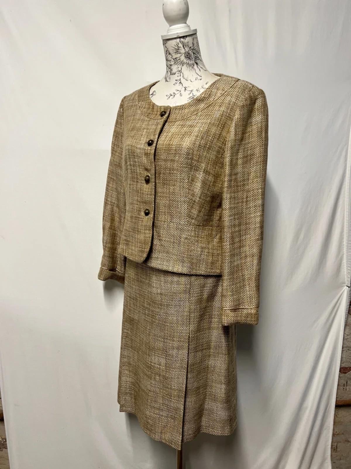 Vintage Phase 8 | Two Piece Skirt Suit | 12/14 | Cotton/Acrylic blend | Good