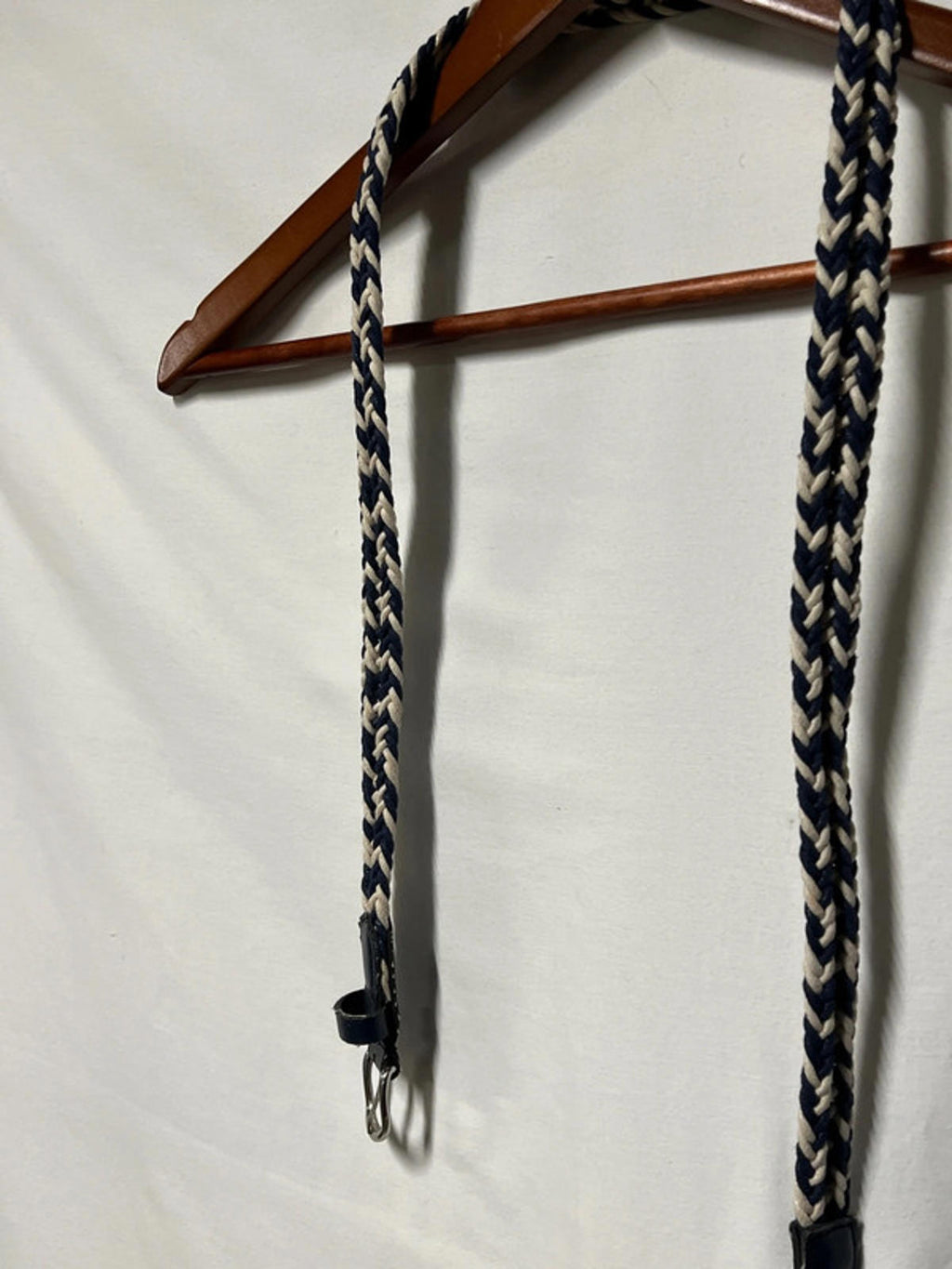 Navy Blue &amp; White Pleated Belt | Smart Accessory