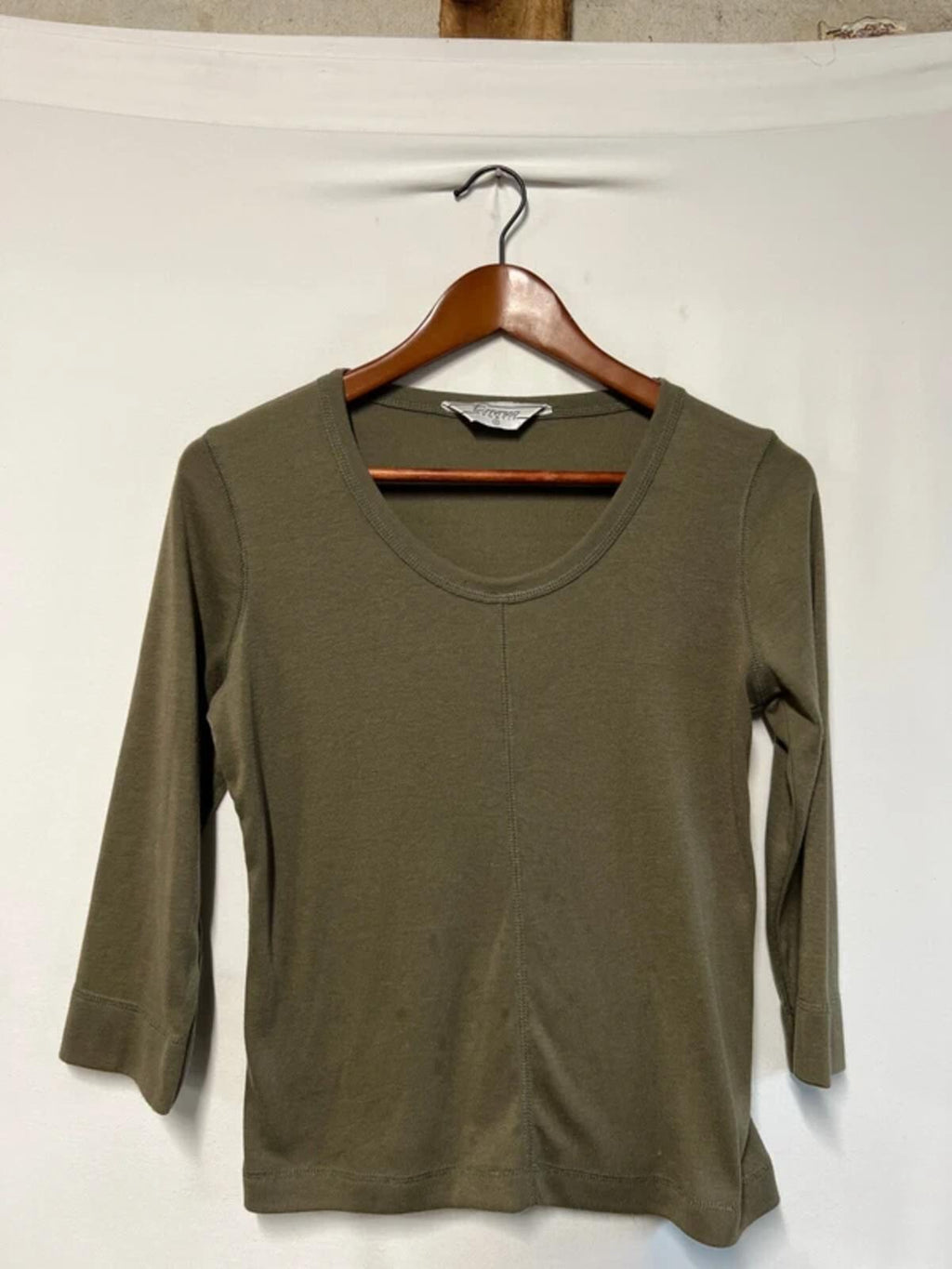 Emreco | S | Khaki Cotton blend 3/4 top