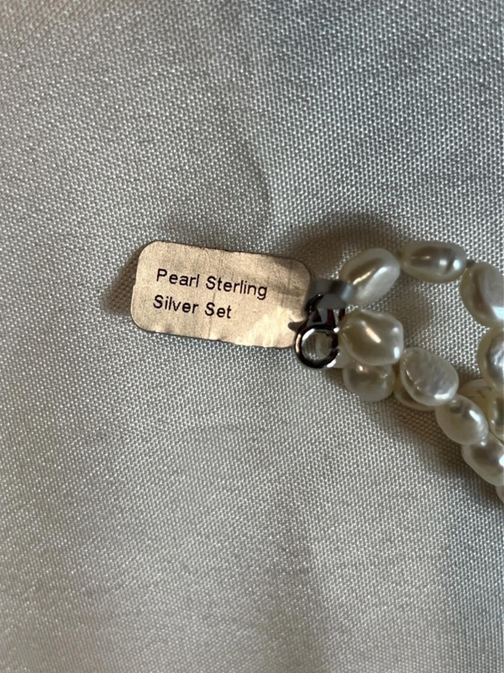 Genuine Pearl Necklace and Bracelet | Silver Sterling Clasp