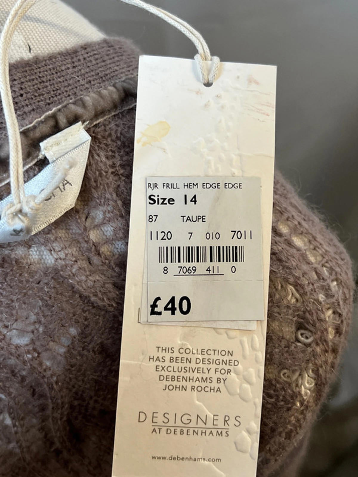 Rocha John Rocha | Size 14 | Taupe Cardigan