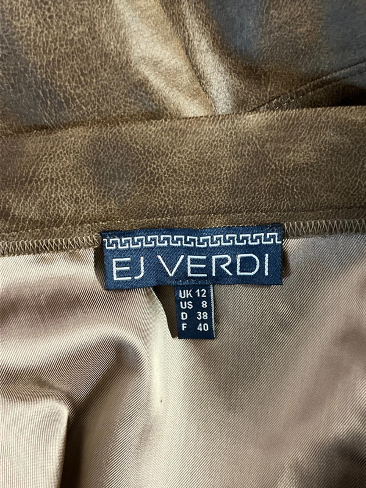 Ej Verdi | 12 | Faux Leather Brown Skirt