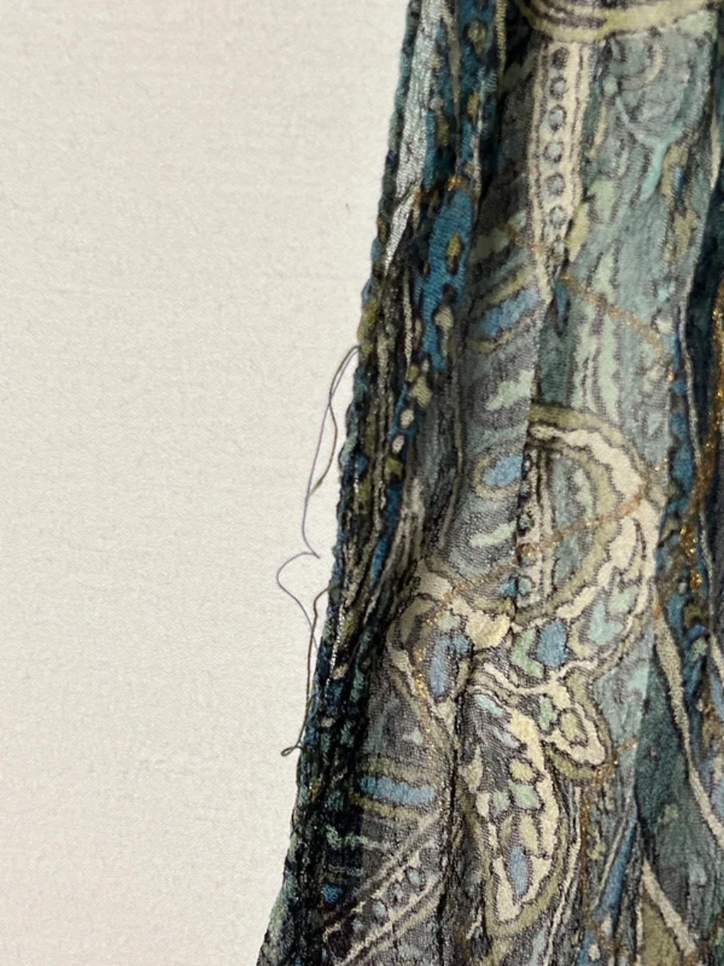 Vintage Ladies Scarf | Blue/Gold Colours