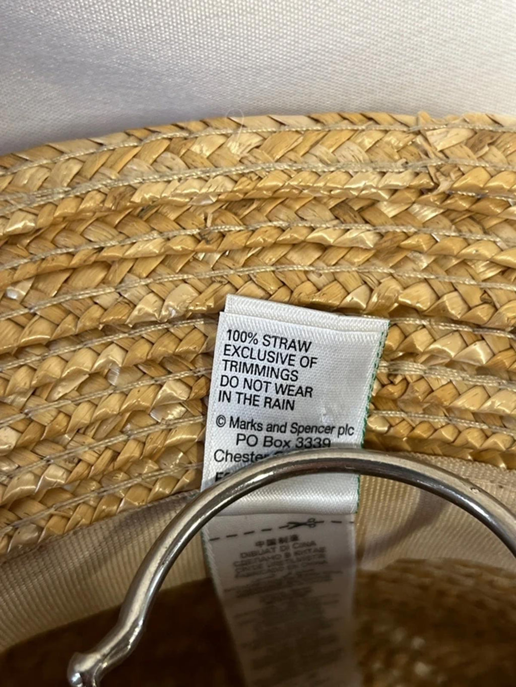 M&S | Ladies Straw Hat | With Bow | One Size