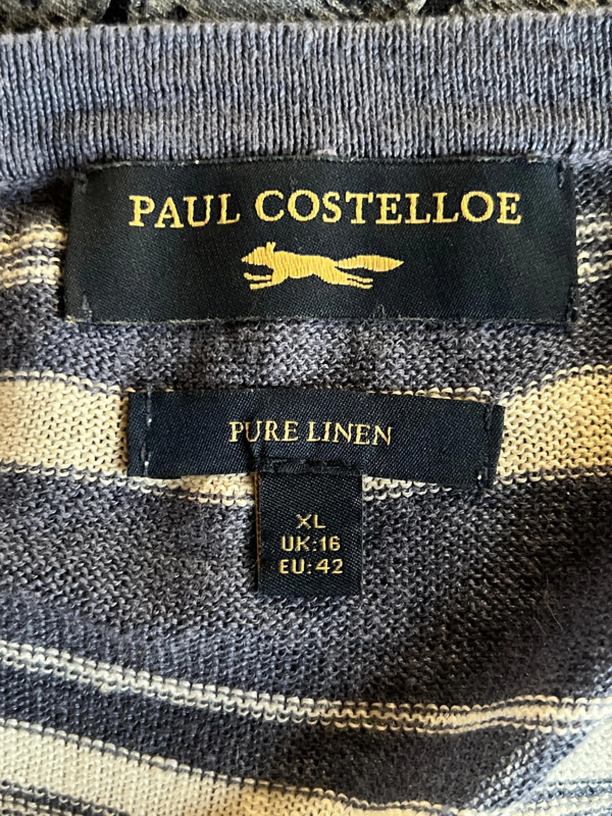 Paul Costelloe | 16 | Pure Linen Stripey T-Shirt
