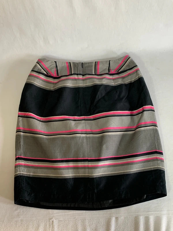 Principles petite | Size 14 | Cotton Rich Black, pink and grey striped miniskirt