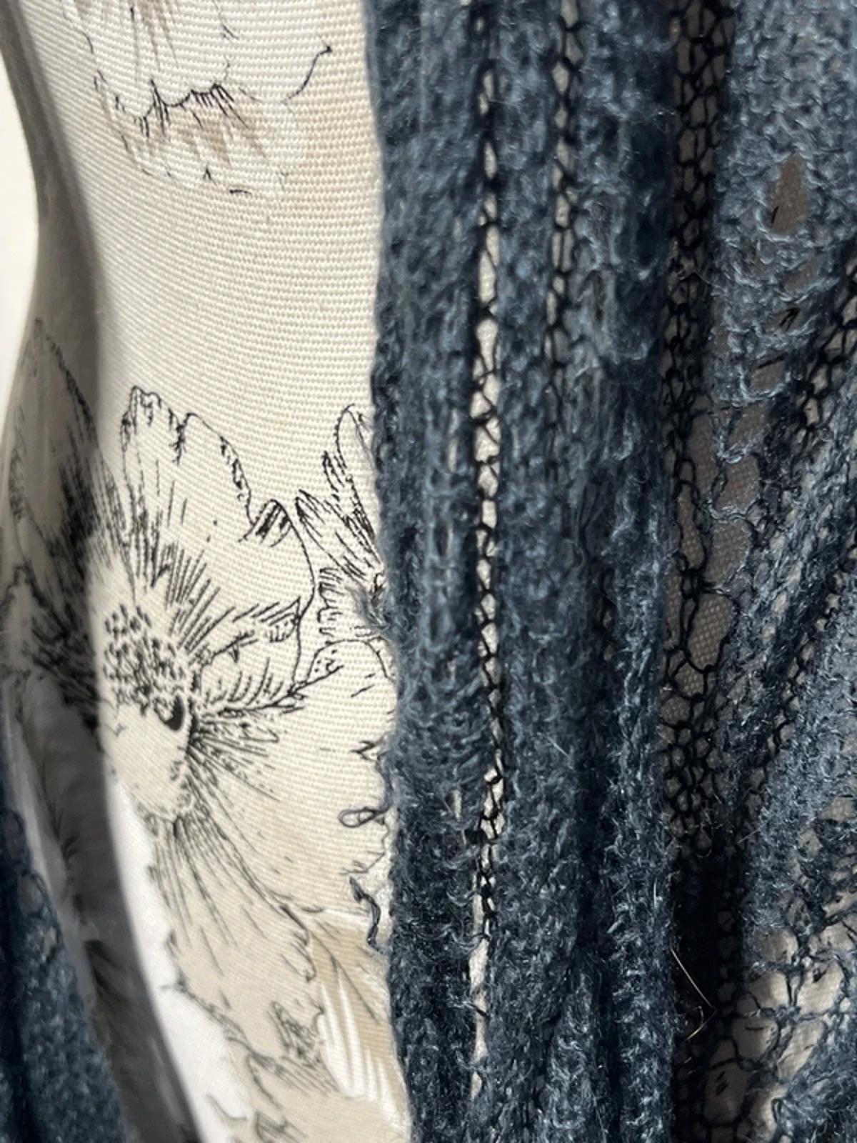 M&S | Ladies Navy Mohair-Style Scarf  | Acrylic