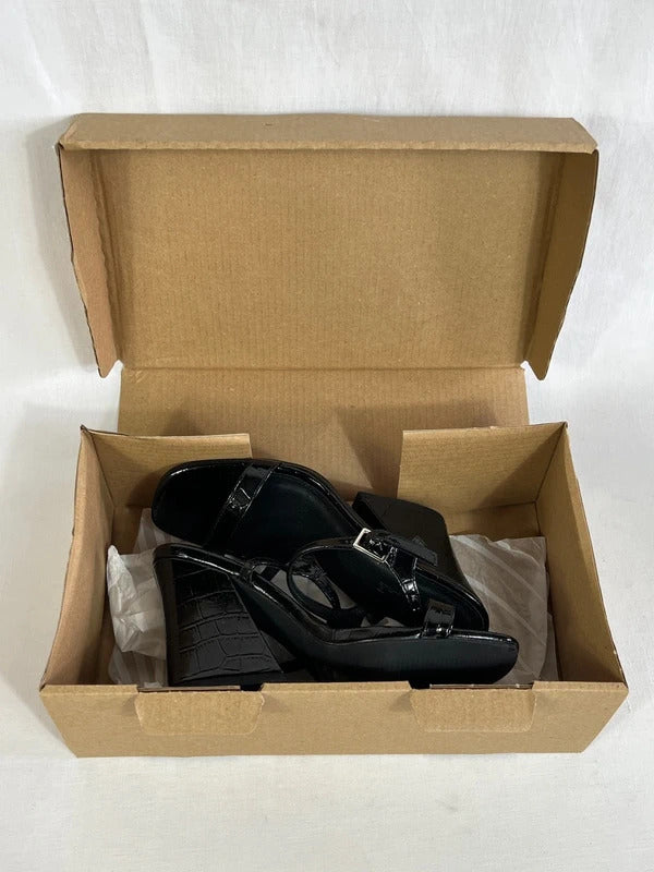 Vintage heels | Size 3 | Black patent sandal heels