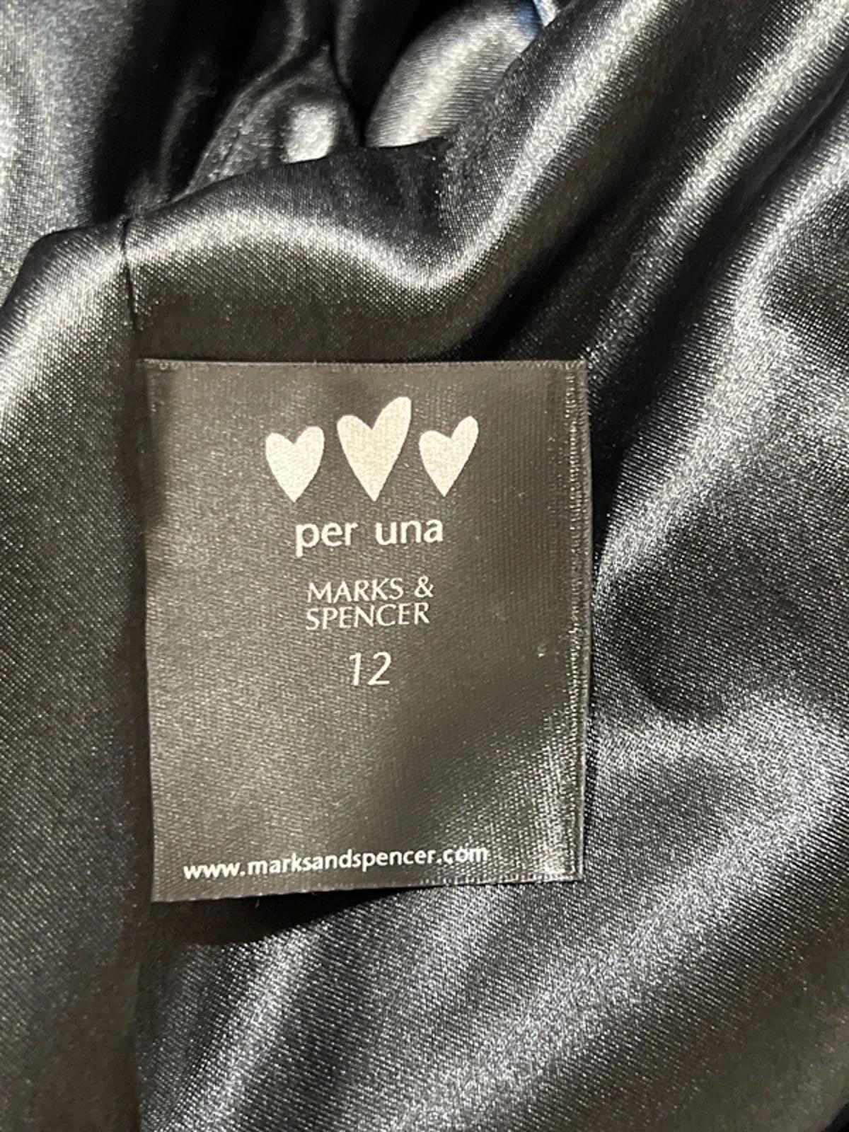 Per Una | 12 | Silk Blend | Black Velvet-Style Blazer