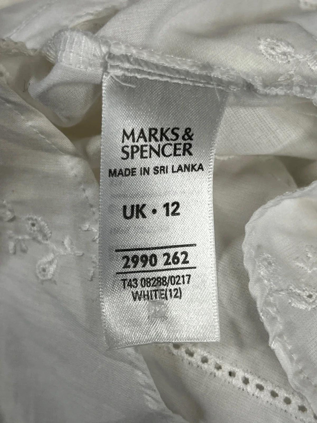 Marks and Spencer | White Blouse | 12 | New With Tags