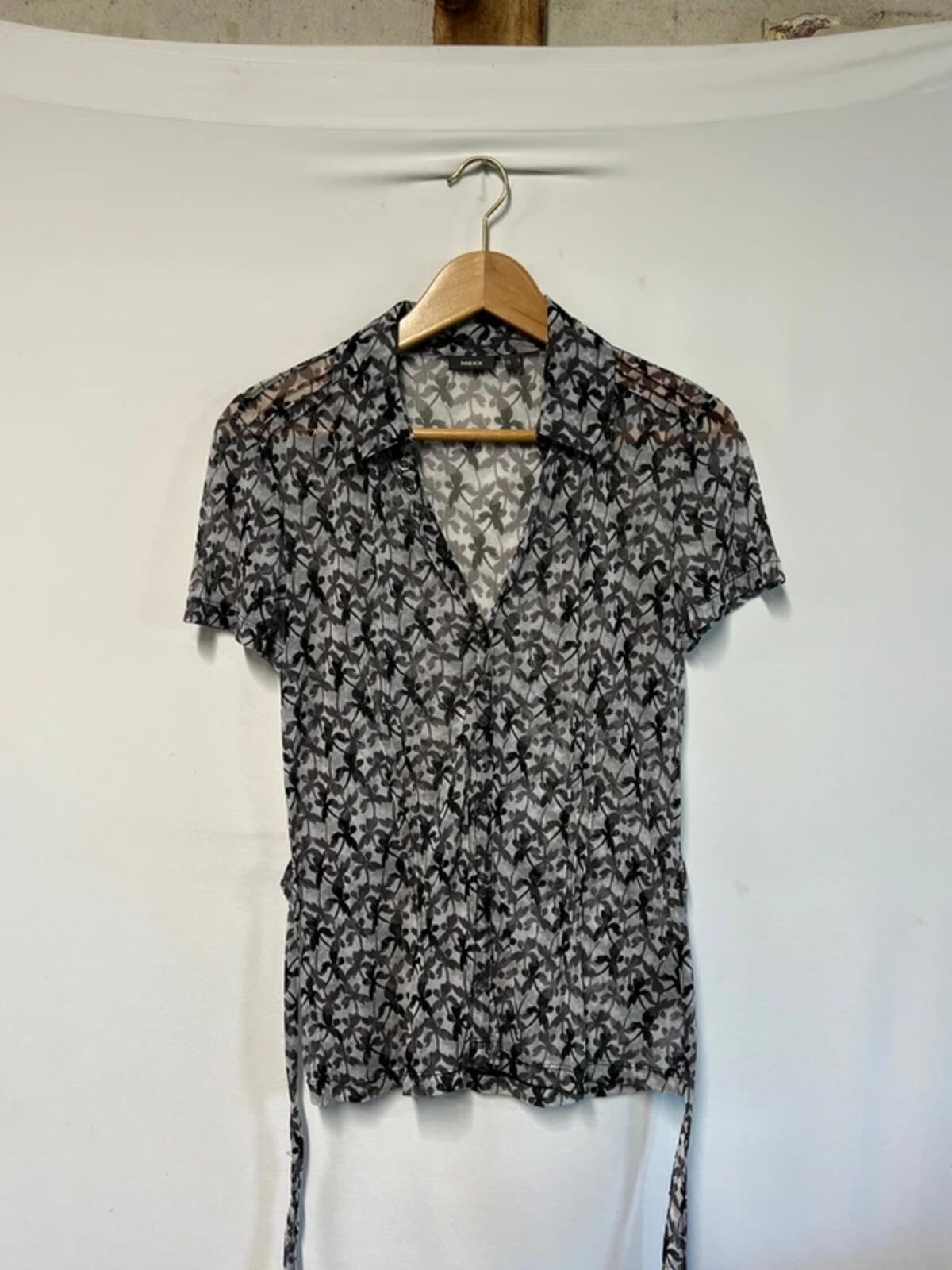 Vintage Mexx | M | Black and White Abstract Shirt