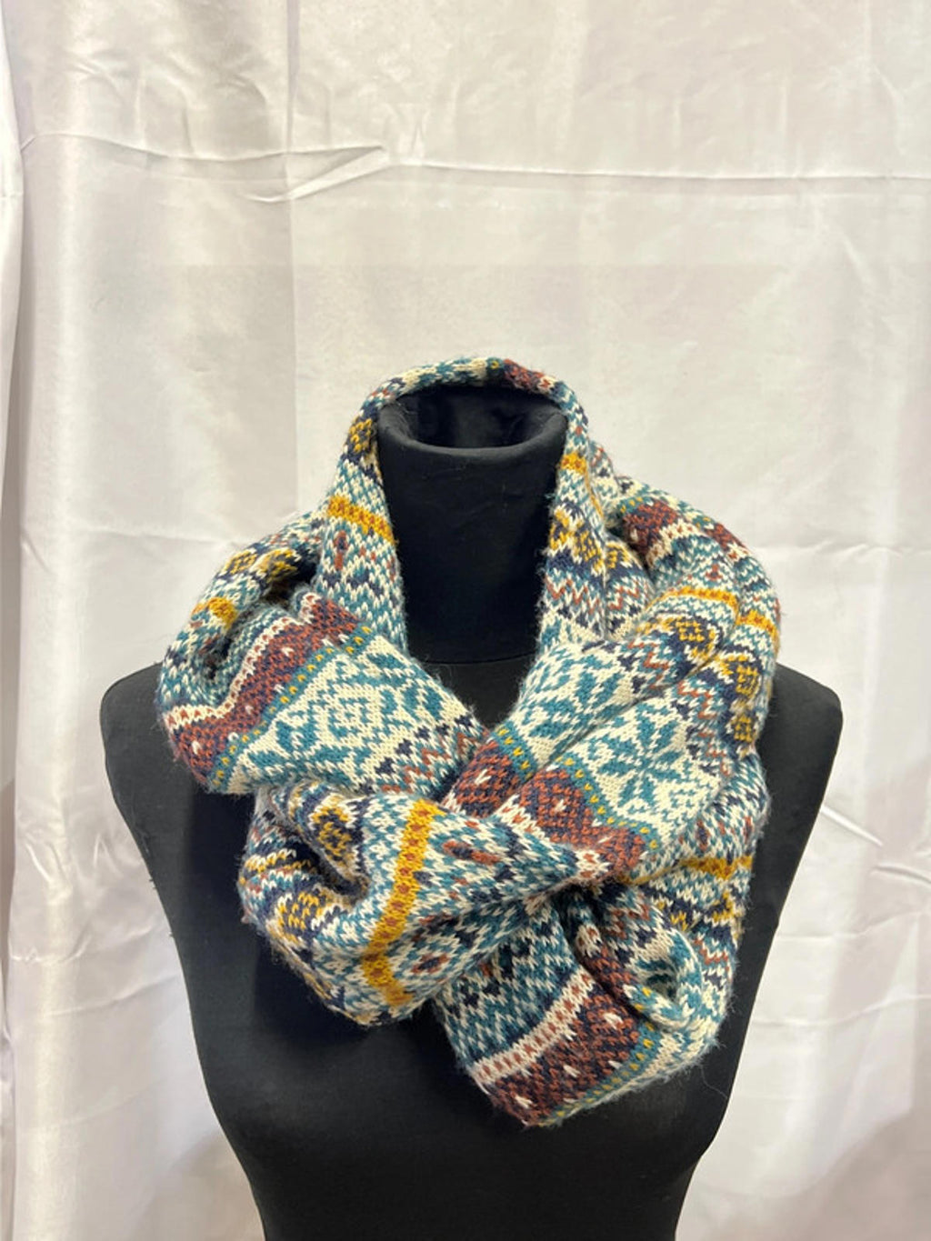 Vintage Knit Colourful Scarf