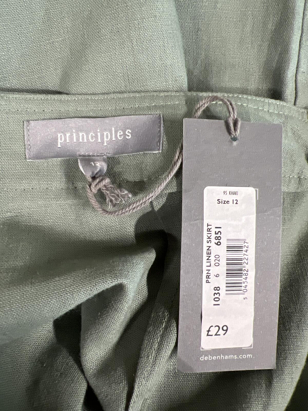 Principles | Size 12 | Sage Linen Skirt